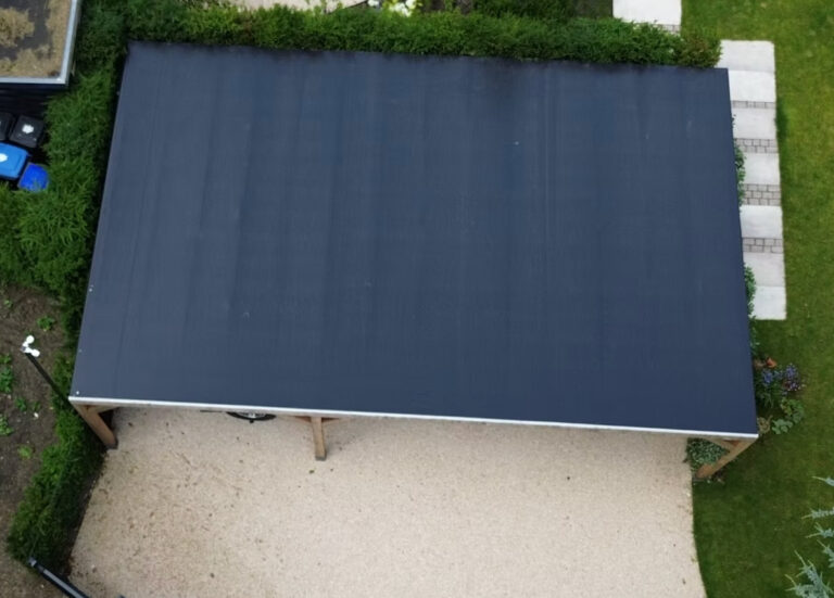 Carport houten constructie met span-dak